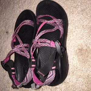 Super cute purple and pink chacos!